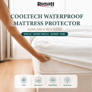 ROMATT COOLTECH WATERPROOF MATTRESS PROTECTOR (FITTED)